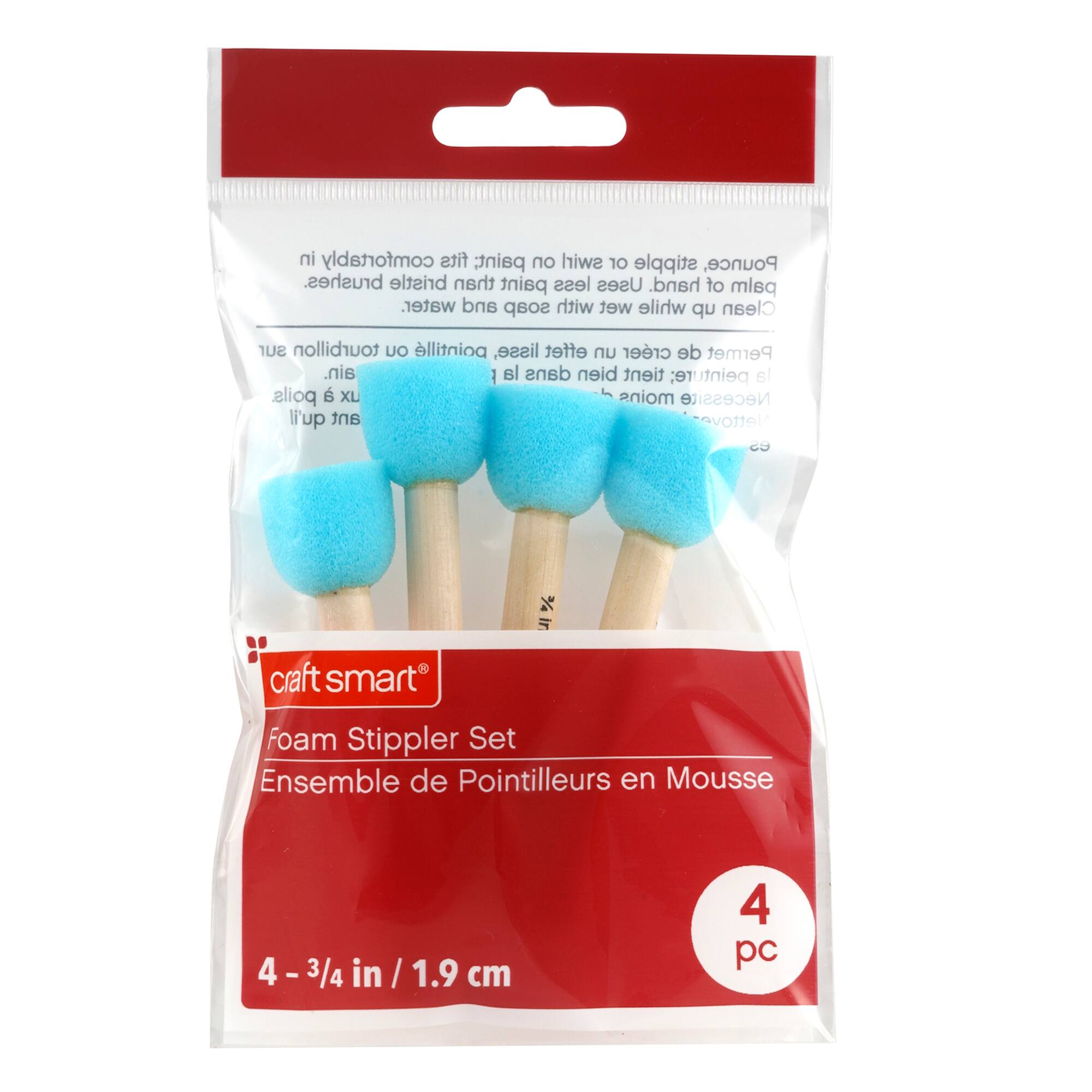 4 Pack: 3/4" Foam Stippler Set by Craft Smart®